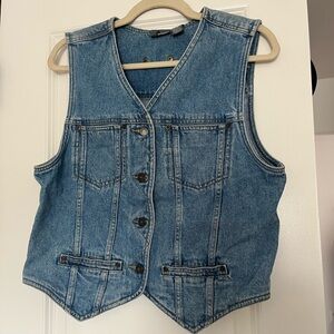 Vintage LizWear Denim Button-Up Vest